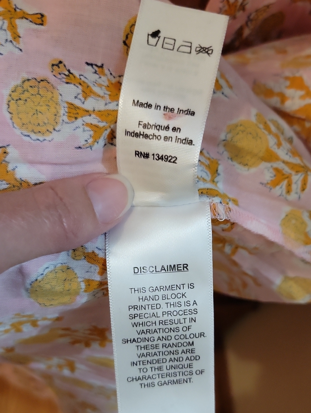 INDIA COLLECTION BY EMERSON FRY Pink Little Marigolds Lucy Dress - Size Small - Picture 14 of 15